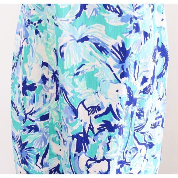 Lilly Pulitzer Ashyln Shift Dress Elephant Appeal Tropical Turquoise Size 2 - Picture 5 of 8